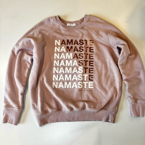 Spiritual Gangster Namaste Graphic Light Pink  Pullover Sweatshirt Sz Small - Picture 3 of 13